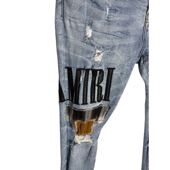 AMIRI Grunge Patch Distressed Jean-sz 33 (Waist 31) - Picture 11 of 16